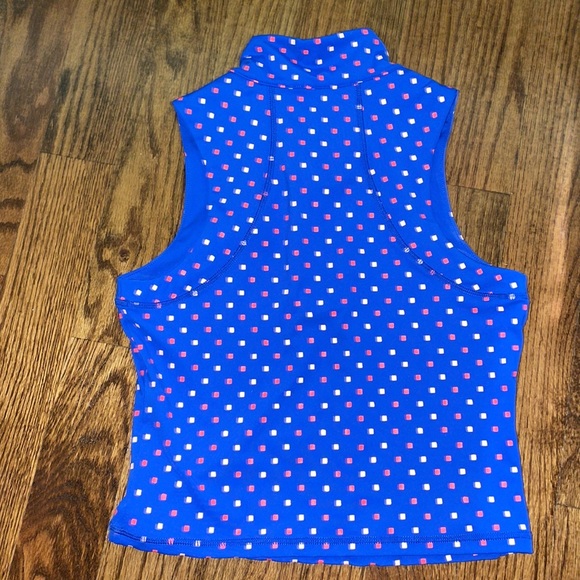 Lilly Pulitzer UPF 50+ Luxletic Callie Half-Zip borealis blue Lilly squared Med - Picture 12 of 12